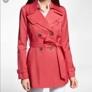 Express Trench Coat in Hot Pink